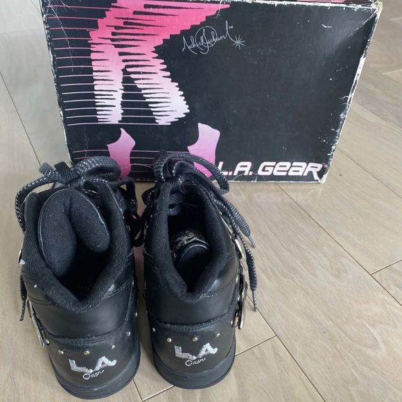 90s BLACK L.A. Gear Michael Jackson BILLIE JEAN Sneakers Women's Size US 7 1/2 - Picture 7 of 9